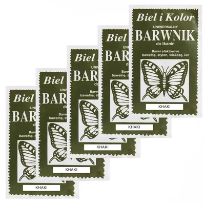 5 x 10g Batikfarbe Textilfarbe Stofffarbe färben khaki
