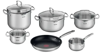Produktbild von Tefal Duetto+ G732SA55, Gemischtes Set, Edelstahl, Edelstahl, Titan, Edelstahl, Glas
