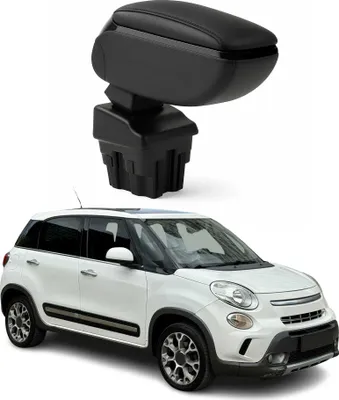Image de Accoudoir pour Fiat 500L 2013-2017 Vinyl Abs Noir Coulissant
