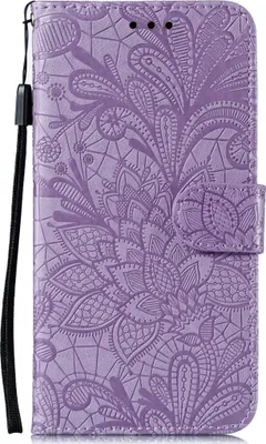 Produktbild von Mobigear Flowers  Huawei P40 Pro Hülle Klapphülle Geldbörse - Lila