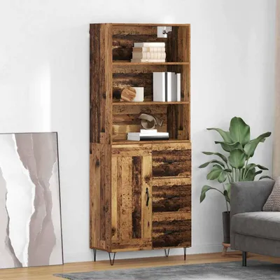 Obrázok produktu pre vidaXL Vysoká komoda, 2 kusy, materiál: drevo, rozmer: 69,5 x 34 x 180 cm