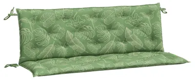 Obrázok produktu pre vidaXL Vankúše na záhradnú lavicu 2 ks. Látka so vzorom listov 150x50x7 cm