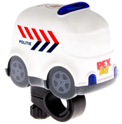 Obrázek produktu pro Zvonek na kolo se sirénou a blikajícími světly PexKids "Policejní auto Finn"