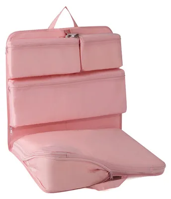 Produktbild von 6-in-1 komprimierbarer Aufbewahrungsbeutel/Packwürfel mit mehreren Fächern, faltbarer Reiseorganizer für Kleidung, Socken und Unterwäsche