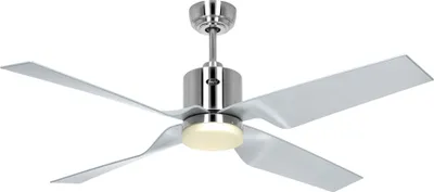 Zdjęcie produktu dla Energooszczędny wentylator sufitowy z oświetleniem LED i pilotem Eco Dynamix II-Z WiFi 132 cm chrom