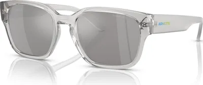 Zdjęcie produktu dla Arnette HAMIE AN 4325 TRANSPARENT GREY/LIGHT GREY SILVER 54/19/145 Męskie okulary przeciwsłoneczne Okulary przeciwsłoneczne