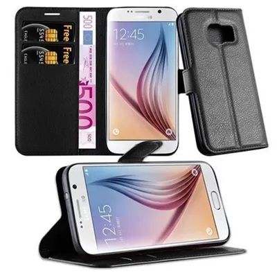 Image de Cadorabo Housse pour Samsung Galaxy S7 Housse de protection en noir Housse pour portable Etui Case Cover Fermeture magnétique