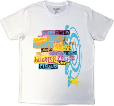 Image de Blink 182 - T-shirt homme/femme unie RO13409 (M) (Blanc/Coloré)