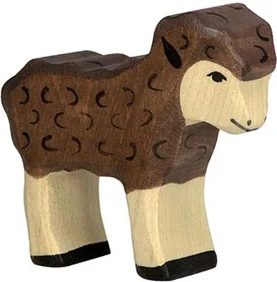 Produktbild von HOLZTIGER Lamm aus Holz - schwarz