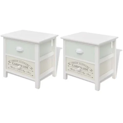 Immagine prodotto di vidaXL Comodini 2 pezzi. Stile francese in legno