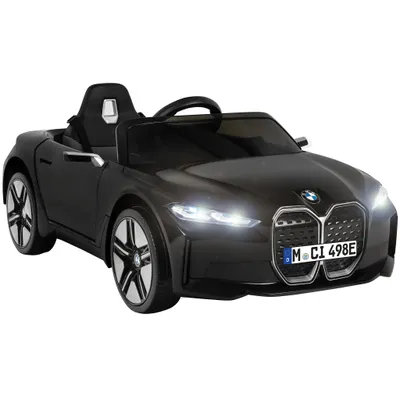Produktbild von Actionbikes Motors Kinder Elektro Auto BMW i4 | Kinderfahrzeug - Elektroauto mit Fernbedienung - Bluetooth - USB - MP3 - AUX - Ab 3 Jahre (Schwarz)