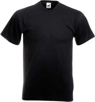 Produktbild von Fruit of the Loom - Valueweight V-Neck T - Black - S