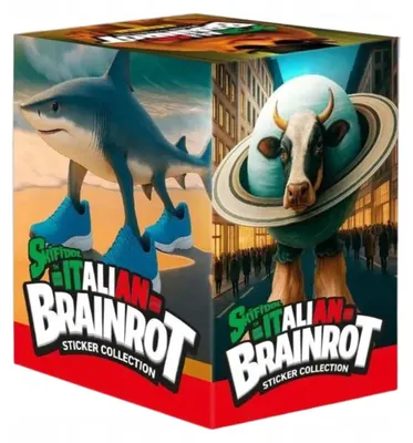 Produktbild von BOX of 36 sachets. Brainrot, Skifidol and Italian Panini stickers 2025