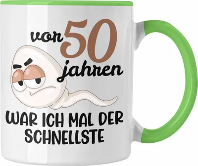 Produktbild von Trendation -  50. Geburtstag Tasse Mann Geschenk 50er Geschenkidee 50 Vater Männer Lustig Geschenke 50 Jahre Alt Mann Männer Vater (Grün)