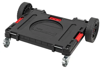 Image de Qbrick System ONE Plateforme de transport 2.0 Allterrain 750 x 542 x 223 mm 120 kg avec roues pivotantes en métal et frein