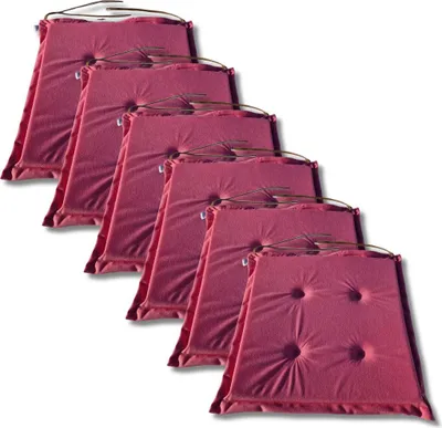 Immagine prodotto di Set 6 cuscini per sedie 40x40x3 cm morbidi decorativi - 1227