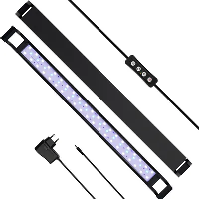 Immagine prodotto di TolleTour 16W illuminazione per acquario, illuminazione LED per acquario, interruttore timer regolabile, luminosità regolabile, per vasche per pesci da 45-50cm