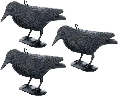 Productafbeelding van Kunstvogel "Schwarzer Rabe" - 36 x 20 cm - Vogelwerend - 3 stuks