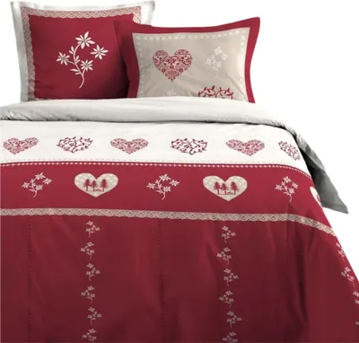 Image de Housse de couette + taie Coeur de montagne mondane