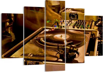 Produktbild von Bild auf Leinwand - Leinwandbild - Disco Tanz Musik Rhythmus - 150x100cm - Wand Bild - Wanddeko - Leinwanddruck - Bilder - Kunstdruck - Wanddekoration - Leinwand bilder - Wandkunst - EA150x100-0505