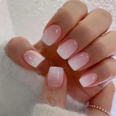 Produktbild von 24 Ombré Pink Press on Nägel - Glänzende Ganzüberdeckende Falschnägel