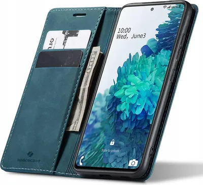 Image de SPACECASE Etui portefeuille pour Galaxy S20 FE Bleu