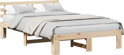 Obrázok produktu pre Rám postele Prírodná 120 x 200 cm Masívne borovicové drevo
