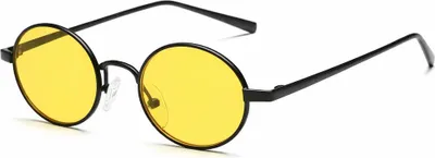 Produktbild von Sonnenbrille FEISEDY im Retro-Stil gelb rund metallisch B2422