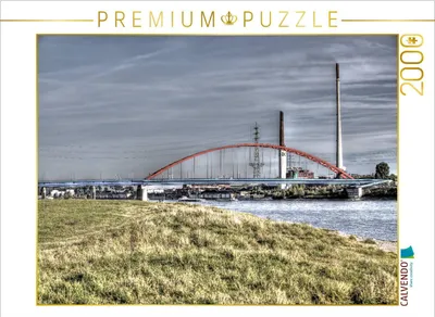 Produktbild von CALVENDO Puzzle Brücke der Solidarität zwischen Rheinhausen und Hochfeld 2000 Teile Puzzle quer | 2000 Teile Lege-Größe 90x67cm Foto-Puzzle für glückliche Stunden