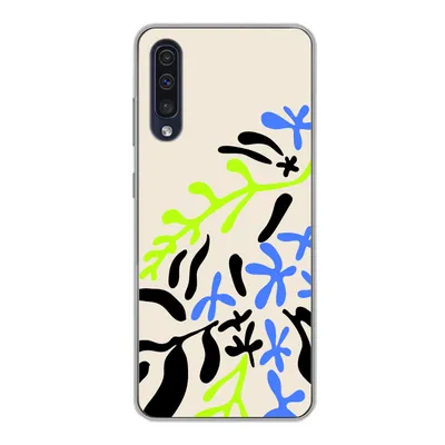 Produktbild von MuchoWow® Handyhülle Schutzhülle Hülle für Samsung Galaxy A30s Blatt - Abstrakt - Muster Silikon Softcase Handy Hülle - Karteninhaber