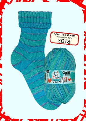 Produktbild von Opal Meisterwerke Best of Opal 100 g 4-fach Pullover- und Sockenwolle 425 m  Farbe 9694 - Mmmh. Eis!