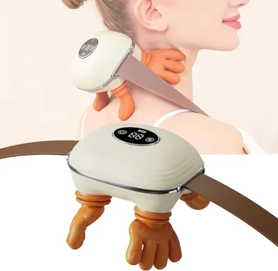 Produktbild von Nackenmassagegerät - Rückenmassagegerät - Muskelentspannung - 4D-Knettechnologie - 2 Heizstufen - Weiß