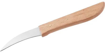 Image de Couteau de cuisine éplucheur manche en bois 16 cm Nirosta