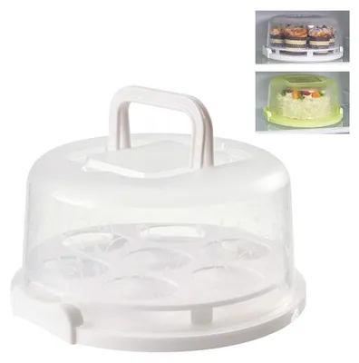 Obrázek produktu pro Solidchoice – Nosič na dort s víkem, rozměry 26 x 22,5 x 13,5 cm