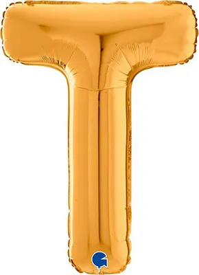 Immagine prodotto di Pallone in foil con lettera gigante 26"/66cm | Oro #T