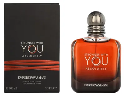 Produktbild von Emporio Armani Stronger With You Absolutely, Männer, 100 ml, Spray, ALCOHOL ● PARFUM / FRAGRANCE ● AQUA / WATER ● BUTYL METHOXYDIBENZOYLMETHANE ● COUMARIN ●...