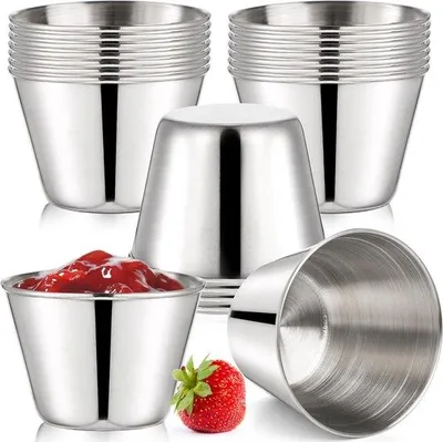 Produktbild von Famanu Saucebecher 20er Pack 75 ml - Edelstahl