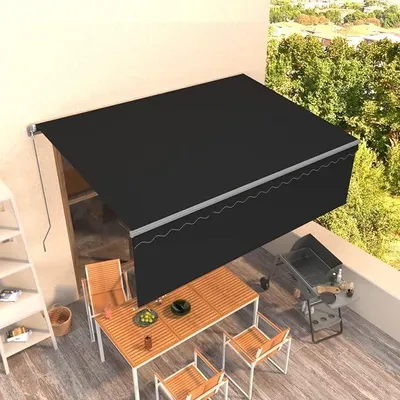 Produktbild von Gelenkarmmarkise Einziehbar mit Jalousie Markisen FüR Terrasse Markise Wasserdicht Fenstermarkise Einziehbare Markise Gelenkarmmarkise 4x3 m Anthrazit