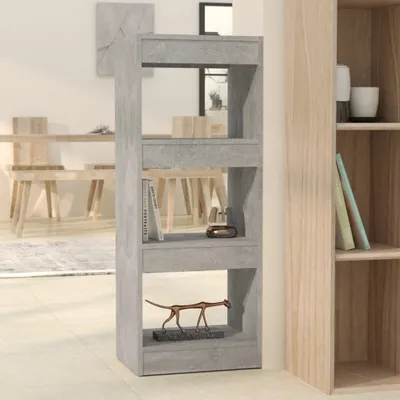 Produktbild von vidaXL Bücherregal/Raumteiler Betongrau 40x30x103 cm Holzwerkstoff - Bücherregal - Bücherregale - Bücherschrank - Lagerregal