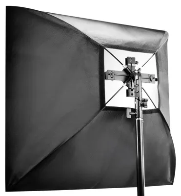 Produktbild von Studio-Softbox Blitzhalter Blitzschirm - 90 x 90 cm - Viererblitzhalter - Set