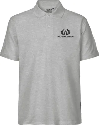 Produktbild von Huuraa Herren Polo Shirt Musikleiter Schützenfest XL Sport Grey Bio Baumwolle Fairtrade Poloshirt Geschenkidee