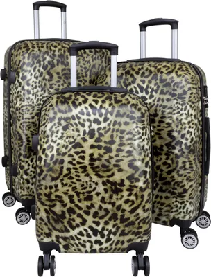 Produktbild von ABS Hartschalen Trolleyset 3tlg. Motiv Leopardenmuster - Gr. M, L und XL
