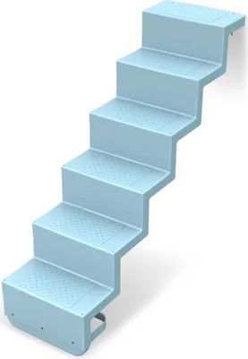 Immagine prodotto di Scala Eleganz 60 lunga | 5 gradini | fissaggio ai bordi versione lunga | blu mare