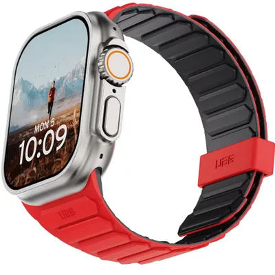 Obrázek produktu pro Urban Armor Gear 19416111319B, Pásek, Chytré hodinky, Popel, Červená, Apple, Watch Series 4-6, SE, & SE 2 44mm, Series 7-9 45mm, Series 10-11 46mm, Ultra 1-3 49mm, Silikon