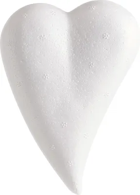 Produktbild von Styroporform "Herz - Tropfenform" 12 x 8 x 3,6 cm