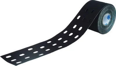 Produktbild von Curetape Punch Farbe: schwarz gelochtes Kinesiologisches Tape 5cm x 5m | Stück (1 Stück)