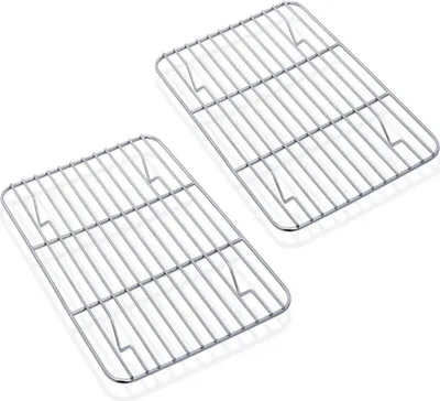 Immagine prodotto di Griglia di raffreddamento in acciaio inox set di 2 21,5 x 16 cm Acciaio inox Lavabile in lavastoviglie