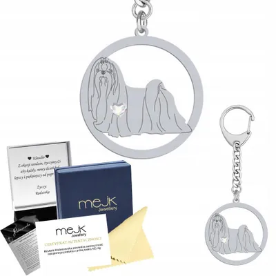 Produktbild von Mejk Jewellery Schlüsselanhänger Malteser Hund Silber 925 Gravur