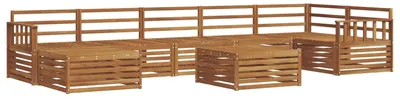 Produktbild von vidaXL Outdoor-Sofagarnitur 8 pcs Natur