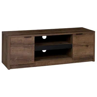 Image de Meuble TV 135 cm PEORIA 2 – chêne monastère / noir brillant